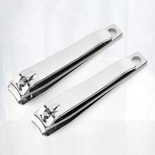 2pcs Classic Stainless Steel Nail Clippers, Heavy Duty Large Nail Clipper, Manicure Tool, Easily Trim Thick Toenails/Fingernails, High-Quality Durable, Suitable For Commercial And Home Use, Unisex