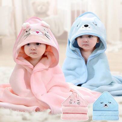 2Packs Hooded Baby Towels For Newborn Baby Bath Towel With Hood For Babies, Infant, Toddler And Kids, Large 31.5x31.5Inch, Soft And Absorbent Newborn Essential