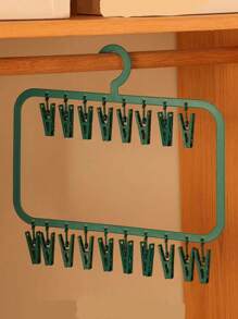 1/2/3pcs Versatile Plastic Hanger Storage Box - Ideal Organizer For Underwear, Socks & Accessories | Space-Saving Solution For Dorms | Multi-Functional Clothes And Accessory Clamp Rack"