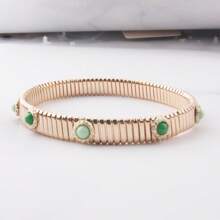 Bohemian Metal Spring Chain Copper Bracelet For Women, Fashion Jewelry Gift For Vacation