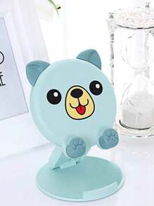 1pc Cute Cartoon Mobile Phone Holder, Rotatable Portable Foldable Desktop Slouchy Bracket For Tablet, Live Streaming Stand