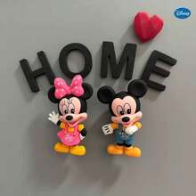 Disney Imanes de nevera de Mickey y Minnie de dibujos animados de Disney, figuras hechas a mano de Donald y Daisy - Lindos, de colores mixtos, de material PVC. Decoraciones de fiesta con imanes fijos. Perfectos como regalos para amigos, fiestas y graduación.