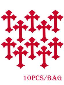 10pcs Cross Design Iron-on Patch - Multicolor - View 16