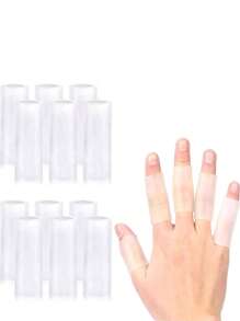 2/4 piezas Fundas de gel para dedos, almohadillas protectoras de silicona para dedos para aliviar la fatiga de los dedos, baja alergia, accesorios reutilizables para el cuidado de las manos (Debido a la producción artesanal, el producto puede tener defectos) Accesorios de gimnasia