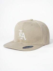 1 件可调节帽檐刺绣 LA 棒球帽，户外防晒休闲帽，适合春季、秋季、旅行、海滩、男士、Y2K 风格