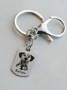 Customized Dog Keychain, Personalized Photo, Pet Memorial Gift For Parents, Cat Keychain, Personalized Dog Photo Decor, Custom Portrait, Valentine's Day Gift, Customized Dog Decor, Christmas Gift, Reusable, Colorful, Modern, Pet Loss Sympathy Gift - Multicolor - View 13