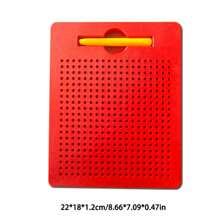 1 Stück magnetische Zeichenplatte mit glatten Stahlkugeln - Kunststoff, Zweifarbiges Design, geeignet für kreatives Kritzeln und künstlerischen Genuss - ideales Geschenk für Feste, Muttertag, Geschenk für Mütter, Schulbeginn, Schulmaterial