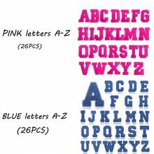 7CM, 1PC,26 PCS, Blue Patch, Black Patch ,PINK Patch ,White And Black Patch, 26 Blue English Letters A-Z, Shinier Letter Fashion Patch, DIY Sewing To Express Love, Unique Decorations For Clothing, Pants, Hats, Jeans, Wallet, Etc. - Blue - View 42
