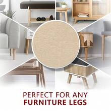 Filzmöbelgleiter - 24/48 Stück - Filzgleiter Bodenschutz - Stuhlbein Filzgleiter - Filzgleiter für Möbelfüße - Möbelgleiter für Holzböden - Schützen Sie Ihre Böden, reduzieren Sie Geräusche (Braun, Beige, rund)