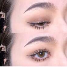 Juego de brochas para delineador de ojos, cejas y tinte de cejas que incluye: brocha angulada delgada para delineador de gel, brocha de punta fina para cejas, brocha plana para teñir cejas