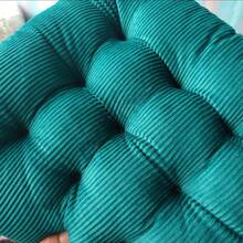 Plush Tie-Up Seat Cushion, Warm And Comfortable Fleecy Chair Pad For Autumn/Winter, Suitable For Home, Office, Dormitory, Dining Chair - lake blue - View 4