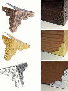 20pcs, 25MM, Metal Decorative Corner Guards For Wooden Box, Printed Wooden Box Edging - Multicolor - View 1