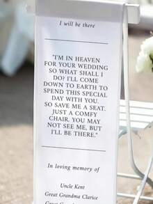 Reserved Wedding Memorial Chair Sign, Personalized Fabric Sign, Wedding Chair Banner In Memory Of Loved Ones, Custom Memorial Wedding Sign
