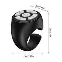 Telecomando senza fili Bluetooth per le dita, compatibile con , Pixel, telefono; telecomando Bluetooth per passare le pagine di libri elettronici, anello di scorrimento smart ricaricabile, controller a cliccatore, compatibile con iOS e Android, adatto per vacanze estive, viaggi, scatto remoto senza fili per fotocamera portatile