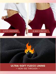 7-Pack Women's Fleece Lined Leggings - Ultra Soft, Stretchy, And Warm Full-Length Yoga Pants - Fleece Lining, Assorted Colors & Sizes - For Winter Hiking, Running, & Activewear - Perfect Gift For Women - Mixed Color-b - View 2