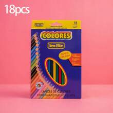 Set de 12/24 lápices de colores premium - mina 2B, ligeros, grosor de talla grande de 2mm, para artistas y estudiantes, ideales para dibujar, colorear y regalar, lápices de colores, lápices, lápices de colores, lápices de colores, regreso a la escuela