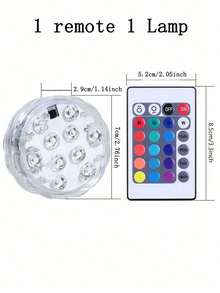 1pc Round LED Pool Light - Multi-Color Underwater Decoration, Suitable For Swimming Pools Above Ground, Diving Light, Underwater Light, Super Bright LED, RGB Dynamic Color, Suitable For Bathtub, Garden, Pond, Fountain, Spa, Easter, Ramadan Festival, Party Decoration, Lawn Pool Supplies, Ponds, Aquariums, Bathtubs, Etc. - Festive Decorative Lights For Weddings, Family Atmospheres, Small Aquariums, Fountains, Holiday Parties, Birthday Gifts, Etc - Pool Light - View 9