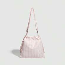 Sweet High-Quality Bow Striped Shoulder Crossbody Bag, Niche Fashion Versatile Design Cute Handbag For Women, Cute Bow Bag For Women , Bow - Multicolor - View 4