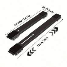2pcs Heavy Duty 24-Wheel Adjustable Length Mobile Stand, Suitable For Household Appliances Like Refrigerator, Washing Machine, Dryer, Furniture, Convenient Mobility Base, No Battery Required!