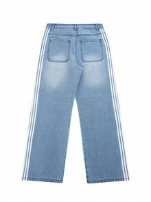 GlobeSwift 条纹牛仔裤，复古街头风格