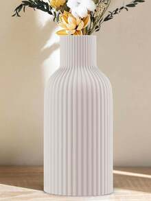 1pc Creative Vase With Round Mouth Lines,Suitable For Home Decor, Bedroom Decor, Office And Students, The Best And Christmas Gift,Storage,Wedding Decor,House Decor,Jewelry Organiser,Party Decorations Flower Vase Glass Vase