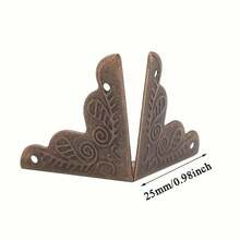 20pcs, 25MM, Metal Decorative Corner Guards For Wooden Box, Printed Wooden Box Edging - Multicolor - View 2