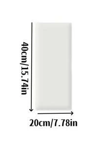1 pieza Protector de pared decorativo acolchado de 20x40cm, panel de pared acolchado suave para cama, pegatina de pared 3D autoadhesiva