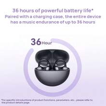 Huawei FreeClip Wireless Bluetooth Earphones - Comfortable & Stable Fit, IP54 Water & Sweat Resistant, Adaptive Left/Right Channels, AI Clear Calling, Long Battery Life, Gesture Control, Warm Starry Cloud - Warm Nebula - View 4