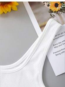 Customized Personalized Gifts, Personalized Patterns--Customized, American Pattern Short Vests, Custom Printed Slogans, Add Your Own Text/Pictures (Badge Patterns/Company Logos/Family Photos/Selfies/Flowers) To Design Your Own Personalized Prints As Gifts For Girlfriends - White - View 6