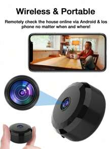 Mini Spionagekamera, 2,4 G Wireless WiFi Versteckte Kamera 720P Full HD, Versteckte Kameras mit Bewegungserkennung, Sicherheitskamera für Nanny für Zuhause/Büro