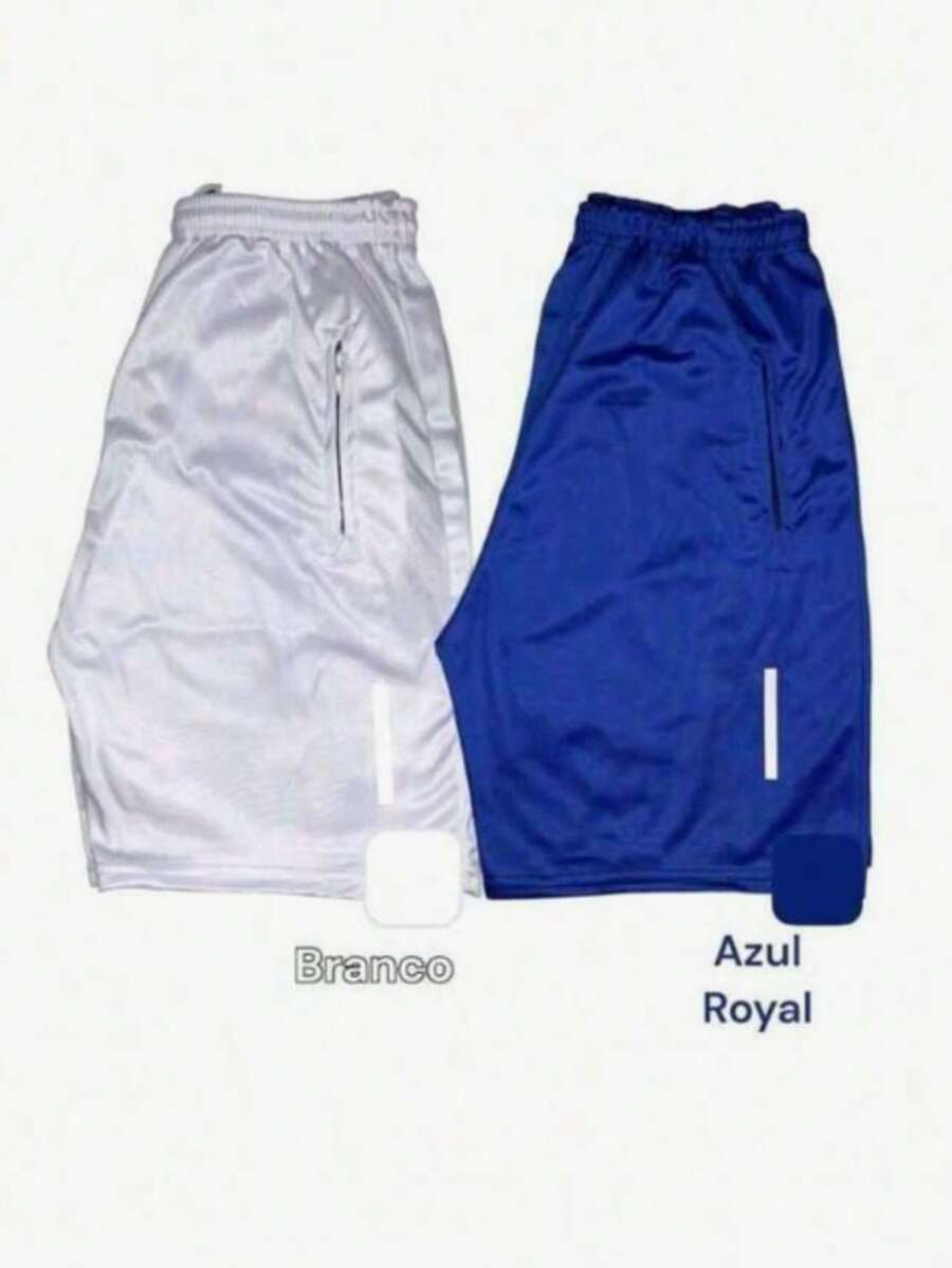 Kit2 MEN'S BERMUDA WITH REFLECTIVE LOGO THAT SHINES IN - Xanh và trắng - Xem 1
