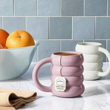 14oz Stoneware Artisan Mug Purple -Coffee Cup, Microwave & Dishwasher Safe, Dorm Room Essential - סגול ארגמן - ראה 3