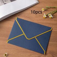 10 个铝箔三角信封，彩虹纸，贺卡、情书、办公室、婚礼请柬、学校、毕业典礼、邮寄信件、支票、发票信封，12*16.5 厘米，开学季适用