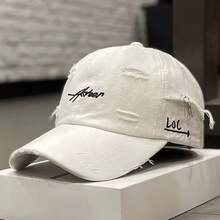 Ins Vintage Hole Soft Cap Female Spring Summer Fashion Personalized Simple Street Sun Protection Baseball Cap Tidal Hole Location Random - Multicolor - View 13
