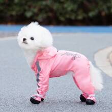 New Spring/Summer Pet Clothing - Cat Shirts, 4-Leg Raincoat With Rain Boots For Cats And Small Dogs, Animal Costumes, Clothing With Leash Attachment, Rainproof 4-Leg Suits For Pets