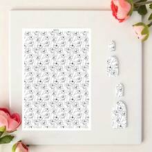 Watercolor Flower Transfer Paper - 1 Sheets Vintage Rustic Floral Transfer Paper For Polymer Clay Earrings, Retro Flower Clay Transfer Paper For Jewelry - Multicolor - View 14