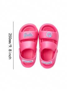 Barbie 1 Pair Women's Bathroom Slippers, EVA Material Fashionable Sandals, Bathroom Non Slip Slippers, Beach Shoes, Home Shoes, Outdoor Walking Shoes, Home Decoration, Suitable Gifts For Girlfriends, Back To School Season Gifts, Birthday Gifts, Sandals For Women, Slides Women Summer Travel, Vacation Home Bathroom Decor Holiday