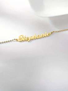 1pc Personalized Customized Gold Body Chain With Name - Holiday Party Style Custom Waist Chain - Summer Beach Vacation Style Wear Perfect Unique Custom Gift - Party Custom Accessories - Stainless Steel Material