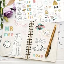 1 pezzo Set di adesivi scintillanti per matrimoni per inviti, cartoline augurali, organizzazione matrimoni