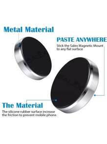 Magnetic Mobile Phone Car Holder Universal Magnetic Holder Attached To The Car Dashboard Wall Is Compatible With All Mobile Phones Compatible With IPhone, Android Phone, Gift For Birthday, Family, Friends Car Accessories, Car Phone Holder