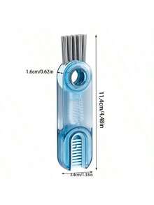 3-In-1 Multifunctional Cup Bottle Cleaning Brush - Mini Lid Cleaner With Grooves And Gaps, Suitable For Kitchens And Bathrooms - Random Color - View 10