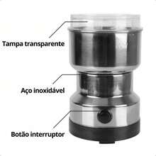 Portable Stainless Steel Electric Coffee Bean Seed Grinder 110V - 鍍鉻 - 查看 3