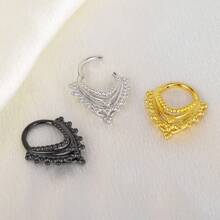 1 pieza Anillo de septum vintage y fresco de acero inoxidable 316L, joya de piercing para aro de nariz, arete de oreja y cartílago