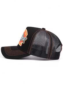 1pc Men's Hat Cartoon Embroidery Multi-Color Summer Shade Casual Fashion Daily Accessories, Unisex, Good Gift, Travel, Outdoor, Vacation, Seaside, Beach, Running