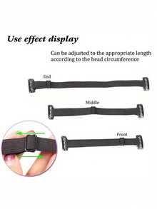 1pc/2pcs Of Adjustable V-Shaped Facial Tightening And Lifting Straps - Elastic Anti Wrinkle Eye And Forehead Tightening Straps, Invisible Headband, Can Instantly Shape Facial Contours - Black - View 9