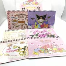 Sanrio 10pcs/Set New Sanrio Cartoon Sticker Memo Book, Includes Characters Like , Melody, And Hello Kitty,School Supplies,Back To School