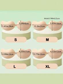 1 Pair Mango Cup Cleavage Enhancing Adhesive Bra, Breathable Lift-Up Backless Invisible Strapless Bra, Sexy Bust Lifting Nipple Cover. Suitable For Daily Wear, Sports, Beach Party, Formal Dress, Dating & Outing