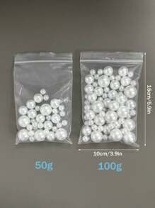 100g/200g Faux Pearl Vase Filler Decor, No Hole Pearl Beads Vase Filler 10/16/20mm Mixed, Great For Floating Candles, Vase Accessories, Table Centerpiece, For Birthday, Wedding, Anniversary, Theme Party, Ambiance Setting, Room, Home Decor