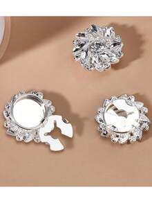 5/3/1pc Set Rhinestone Button Decoration, Removable Crystal Cuff Links Suitable For Women/Men Suit Sleeves (Buttons Included) - Multicolor - View 7