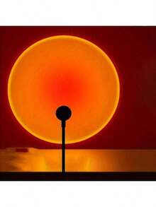 7-Color USB Sunset Lamp - Mini Creative Atmosphere Light, Room Decoration, Button Adjustable, Direct Plug-In, Halloween, Christmas Decoration, USB Powered - Black - View 10
